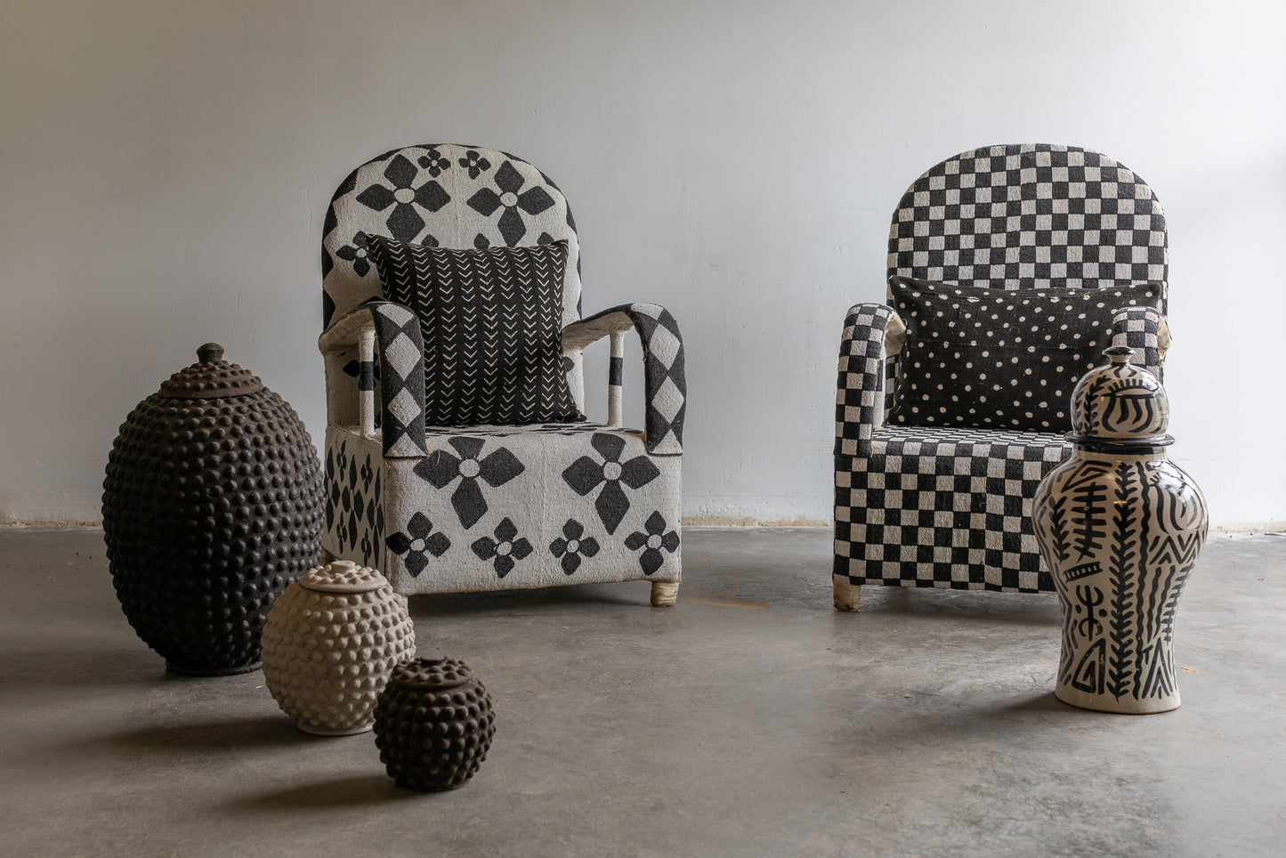 Silla Real Yoruba con cuentas de vidrio Cuadros