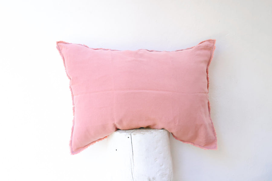 Pink linen cover