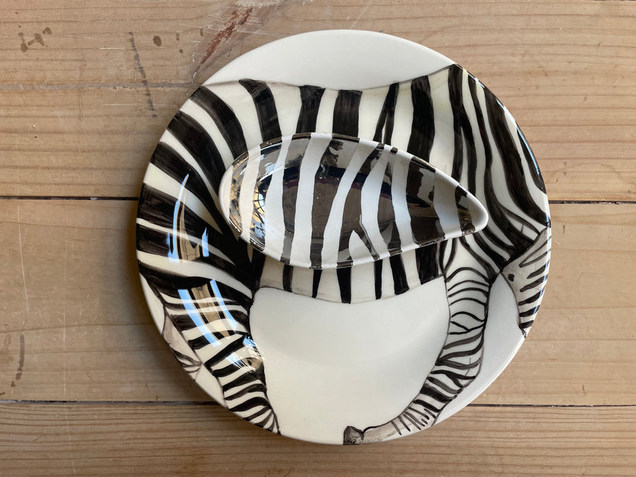 Zebra Dinner Plate and Petal Set