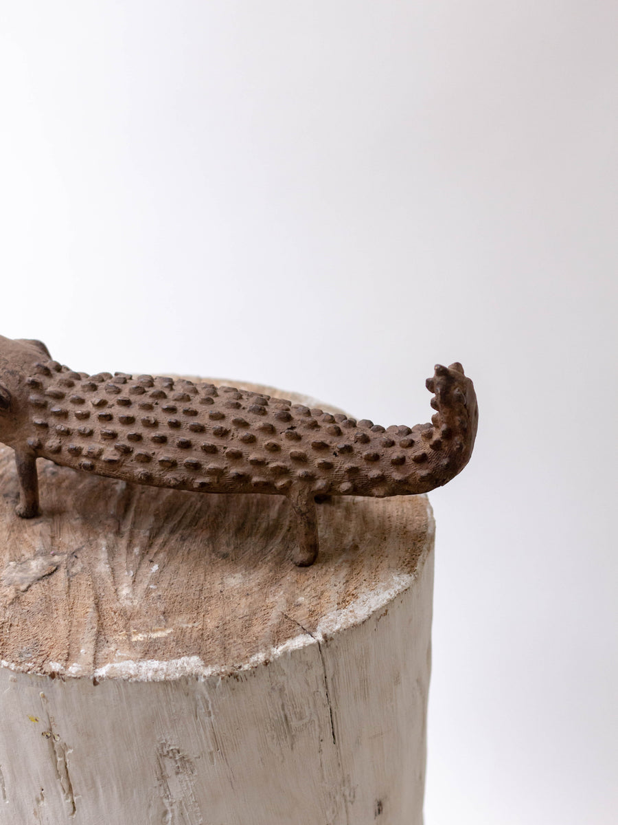 Cocodrilo de Bronce - País: País Dogón, Mali Material: Aleación de bronce Medidas: 32x8x12cm